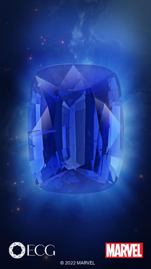 The Space Stone is a sapphire in the East Continental Gems Infinity Stone collection.