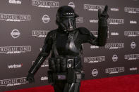 <p>Several members of the super cosplaying 501st Legion were on in hand in full gear to add an aura of authenticity to the proceedings. (Paul Rosales/Yahoo Movies) </p>