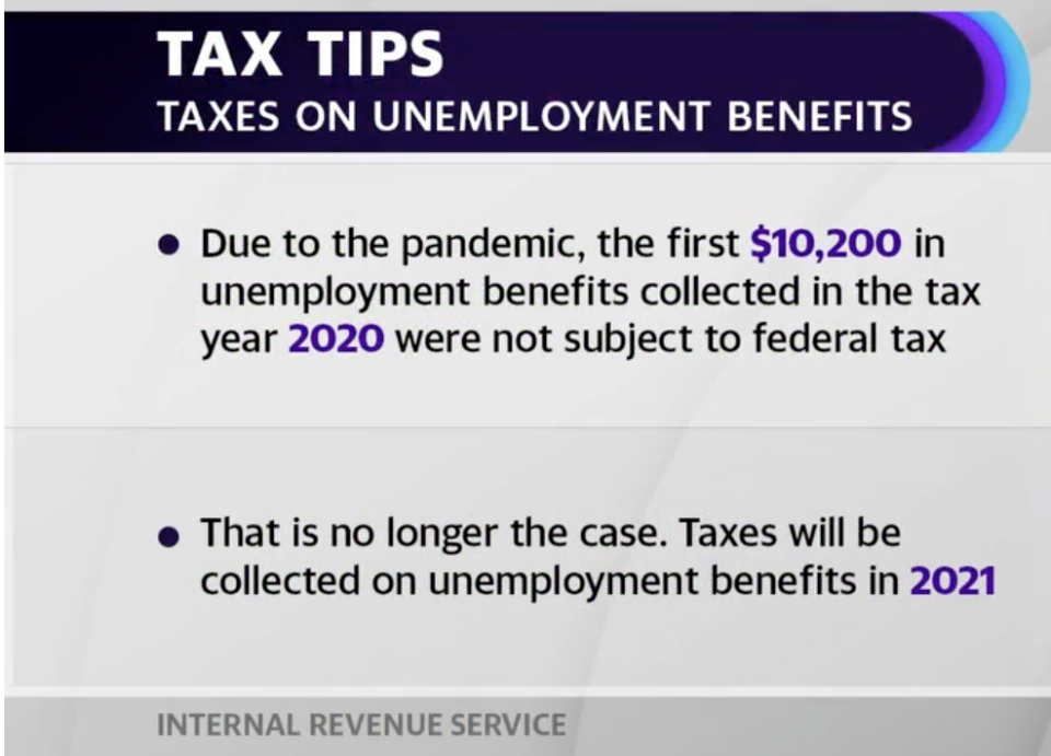 Unemployment income is taxable