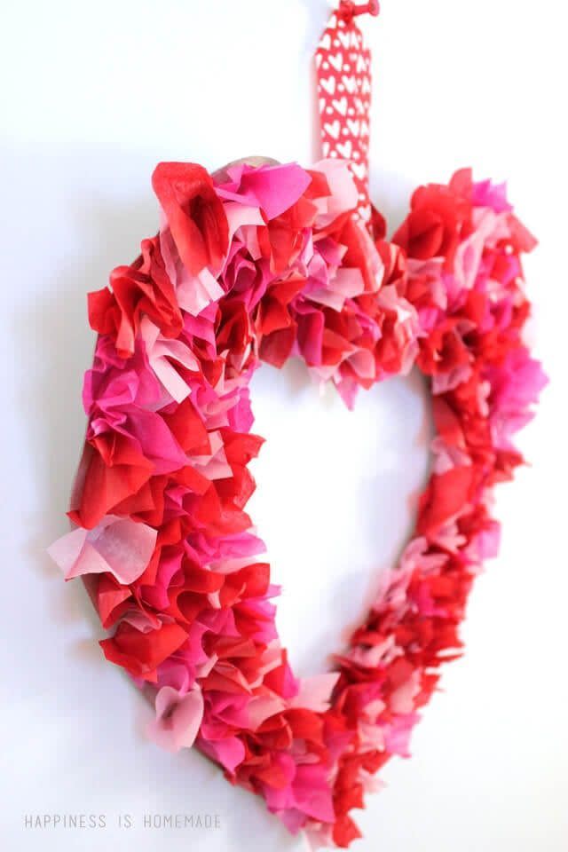 valentines crafts for kids wreath