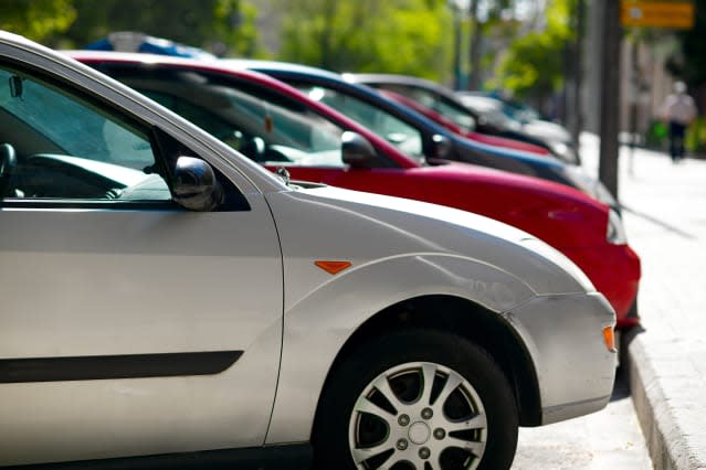 Parking cars in the city