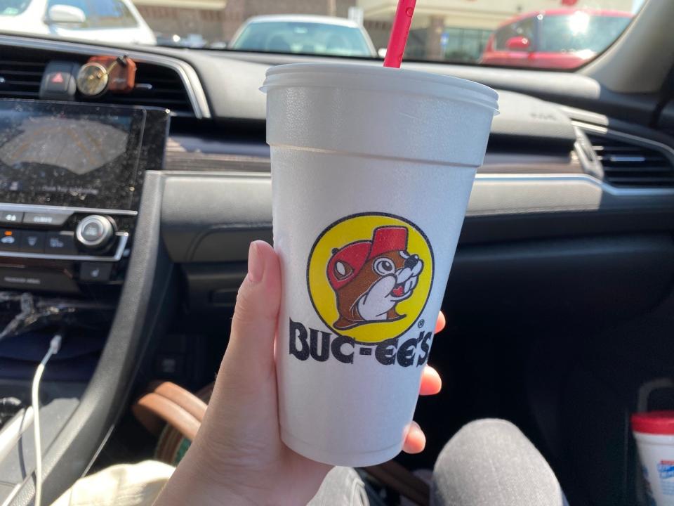 A soda from Buc-ee's.