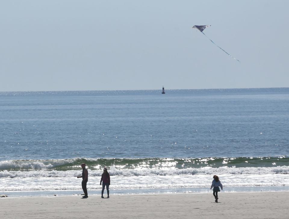 A slightly windy day was good for kite flying at Ogunquit Beach April 18, 2022.