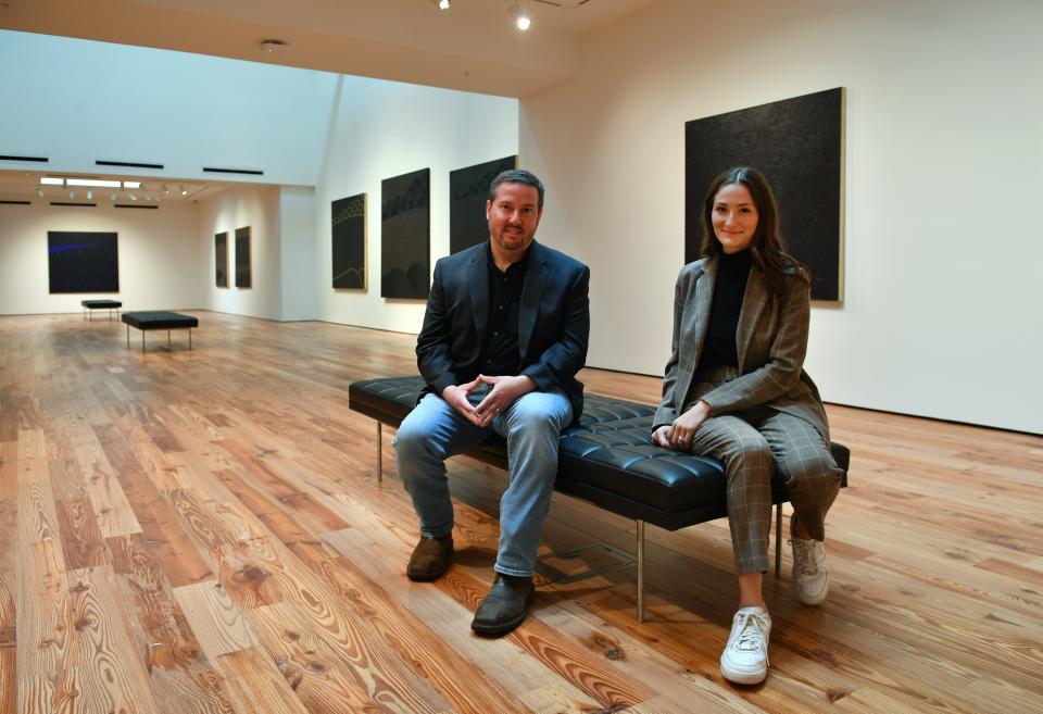 Tim Jaeger and Emory Conetta are the co-curators of “David Budd: Motion with Stillness” on exhibition at the Sarasota Art Museum of Ringling College through March 20.