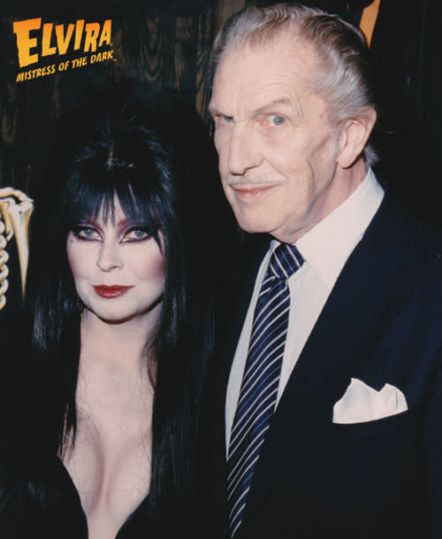 Cassandra Peterson and Vincent Price. Peterson won the Vincent Price Award in July. (Photo: Courtesy of Cassandra Peterson)