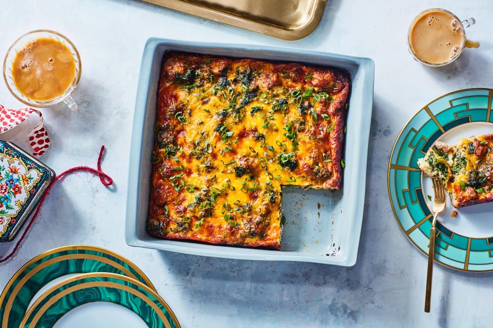 Breakfast Casserole With Sausage and Spinach