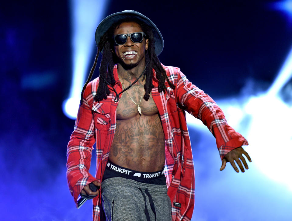 Lil Wayne onstage during the BET AWARDS '14 at Nokia Theatre L.A. LIVE on June 29, 2014 in Los Angeles, California.