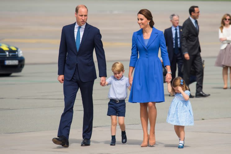 William and Kate and their two adorable children have landed in Berlin ready for the next part of their royal tour. (Photo: PA)