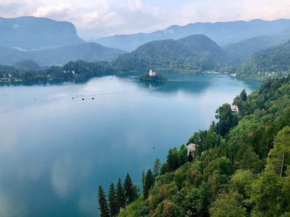 View of Lake Bled from Bled Castle