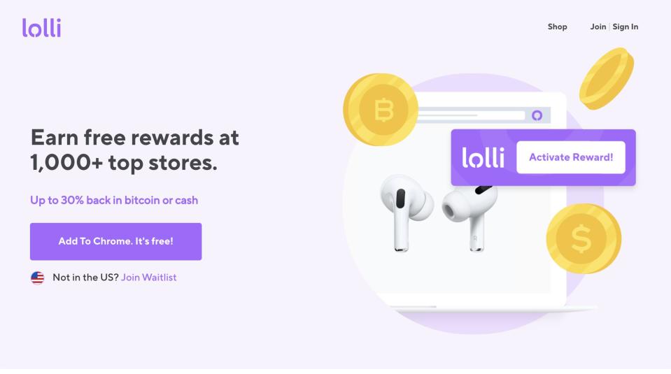 Lolli homepage