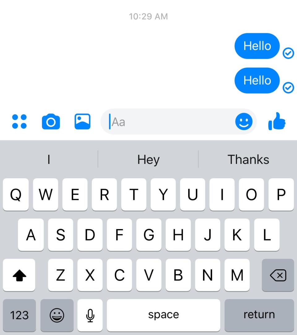 What do the check marks mean on Facebook Messenger