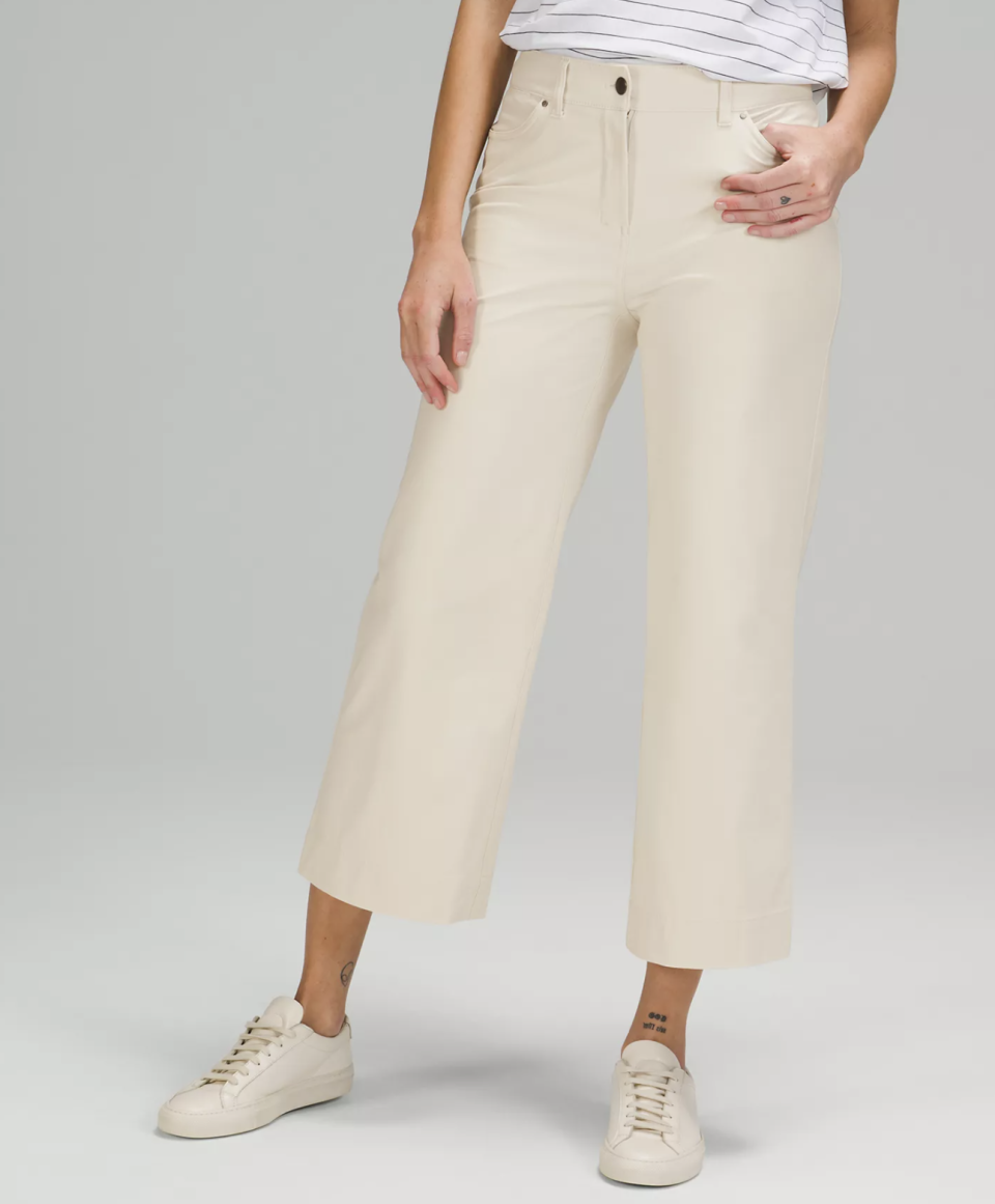 City Sleek 5 Pocket Wide-Leg High Rise 7/8 Length Pant (Photo via Lululemon)