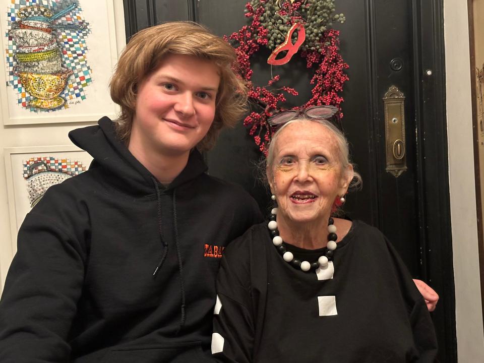 Jill Gill (right) with her grandson, Declan Gill.