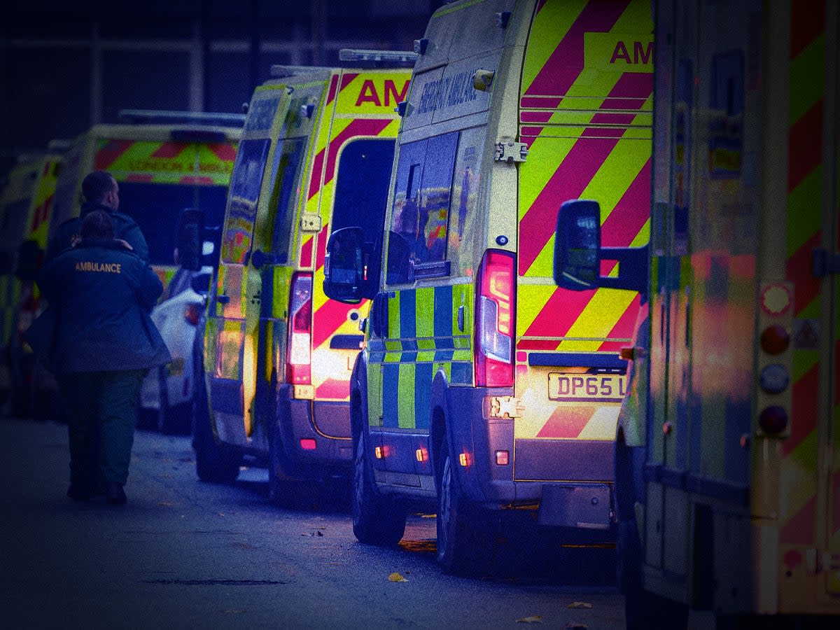 Ambulance handover delays outside hospitals in England have risen to their highest level since the start of the year (Getty/The Independent)