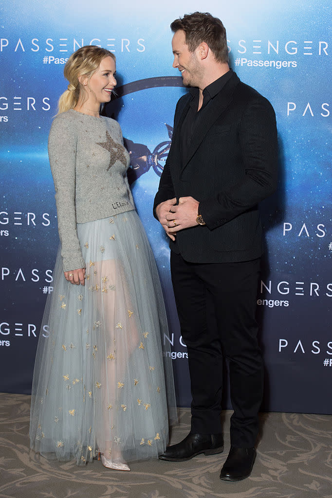 Jennifer Lawrence and Chris Pratt — Paris