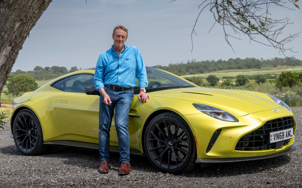 Andrew English with the Aston Martin Vantage