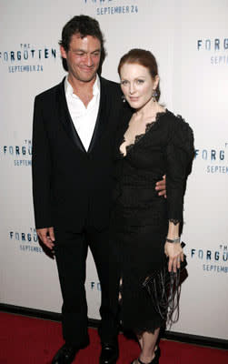 Dominic West and Julianne Moore at the New York premiere of Revolution Studios' The Forgotten