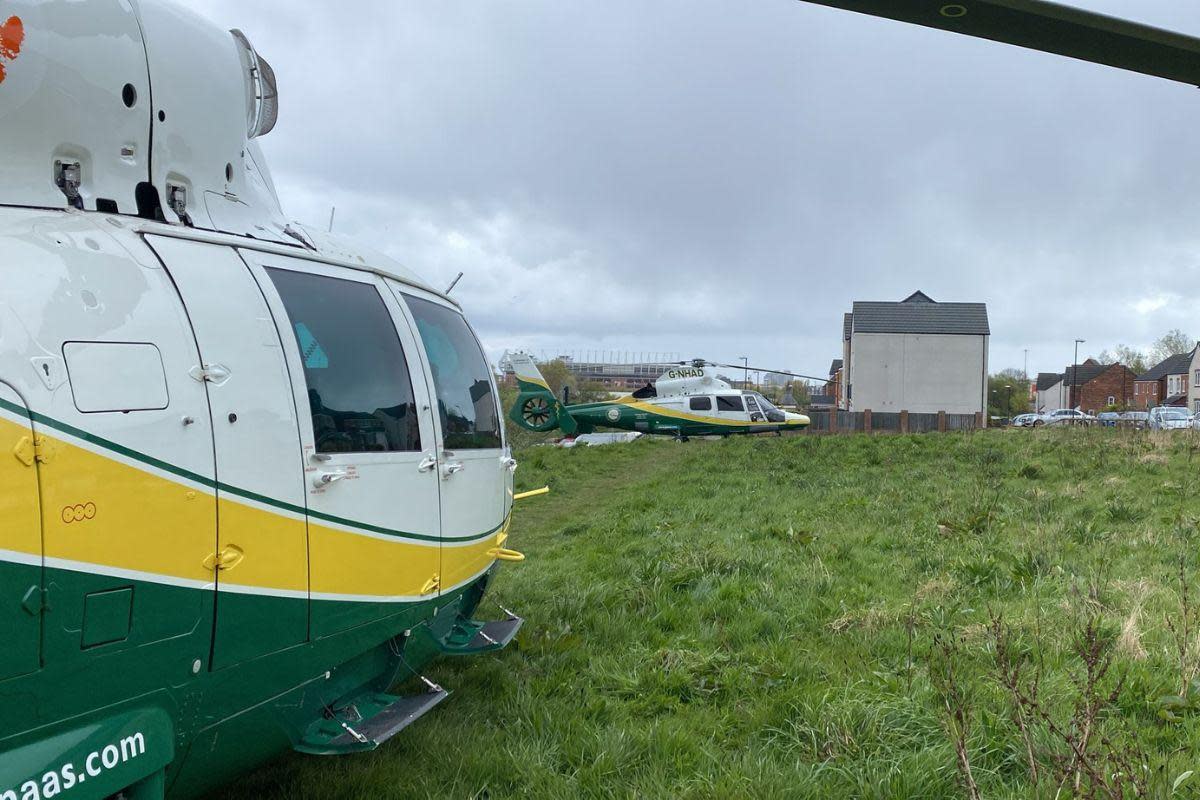 An air ambulance attended reports of an ‘incident’ at a private address in Sunderland this morning Credit: GNAAS <i>(Image: GNAAS)</i>