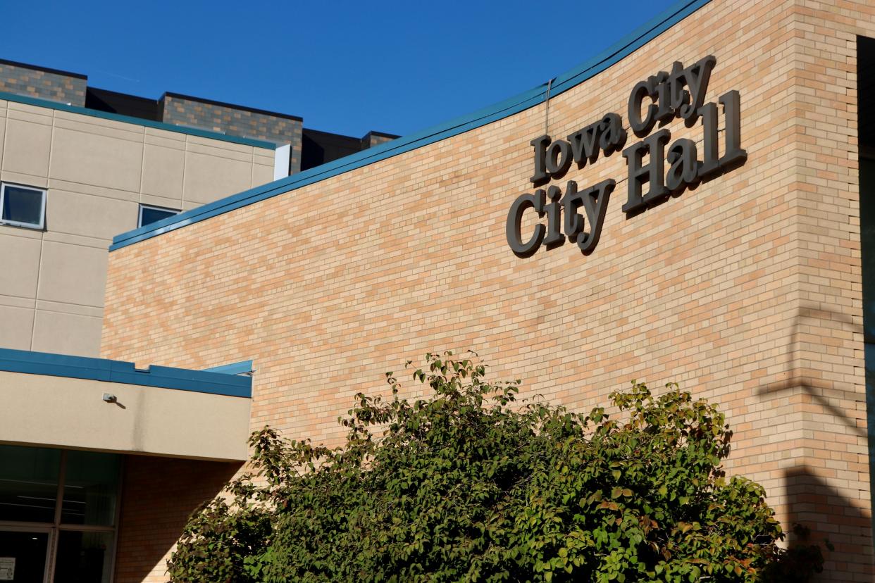 A general view of the Iowa City City Hall on Tuesday, Oct. 17, 2023.