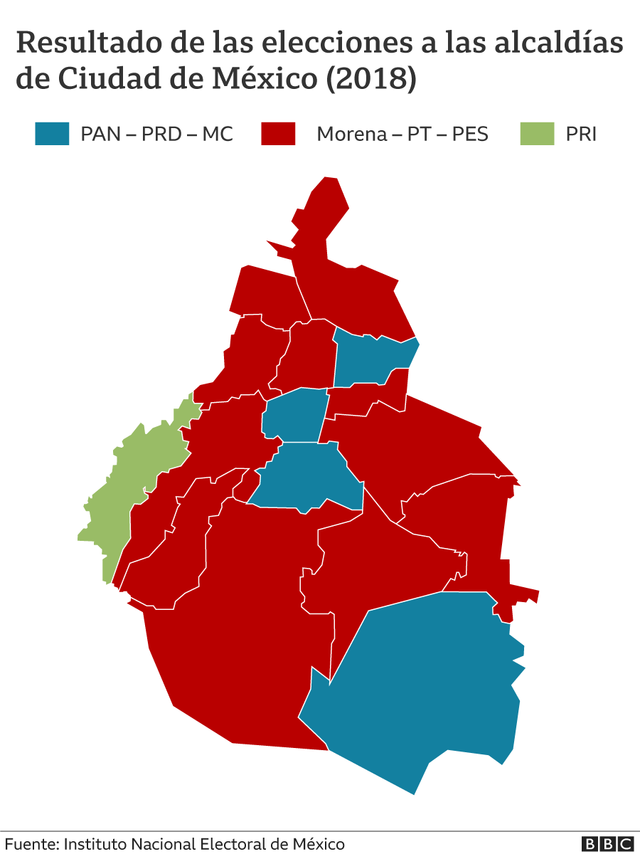 Mapa alcaldias CDMX 2018