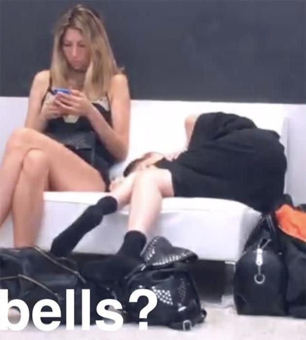 Bella passed out. Source: Snapchat