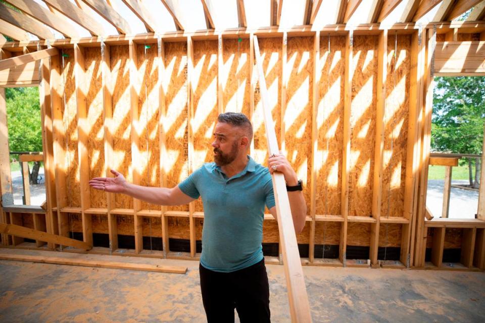 Many of the features and building materials used to construct Josh Morgerman’s new house in Old Town Bay St. Louis will make it safer against hurricane-strength winds and storm surge. Justin Mitchell/Sun Herald
