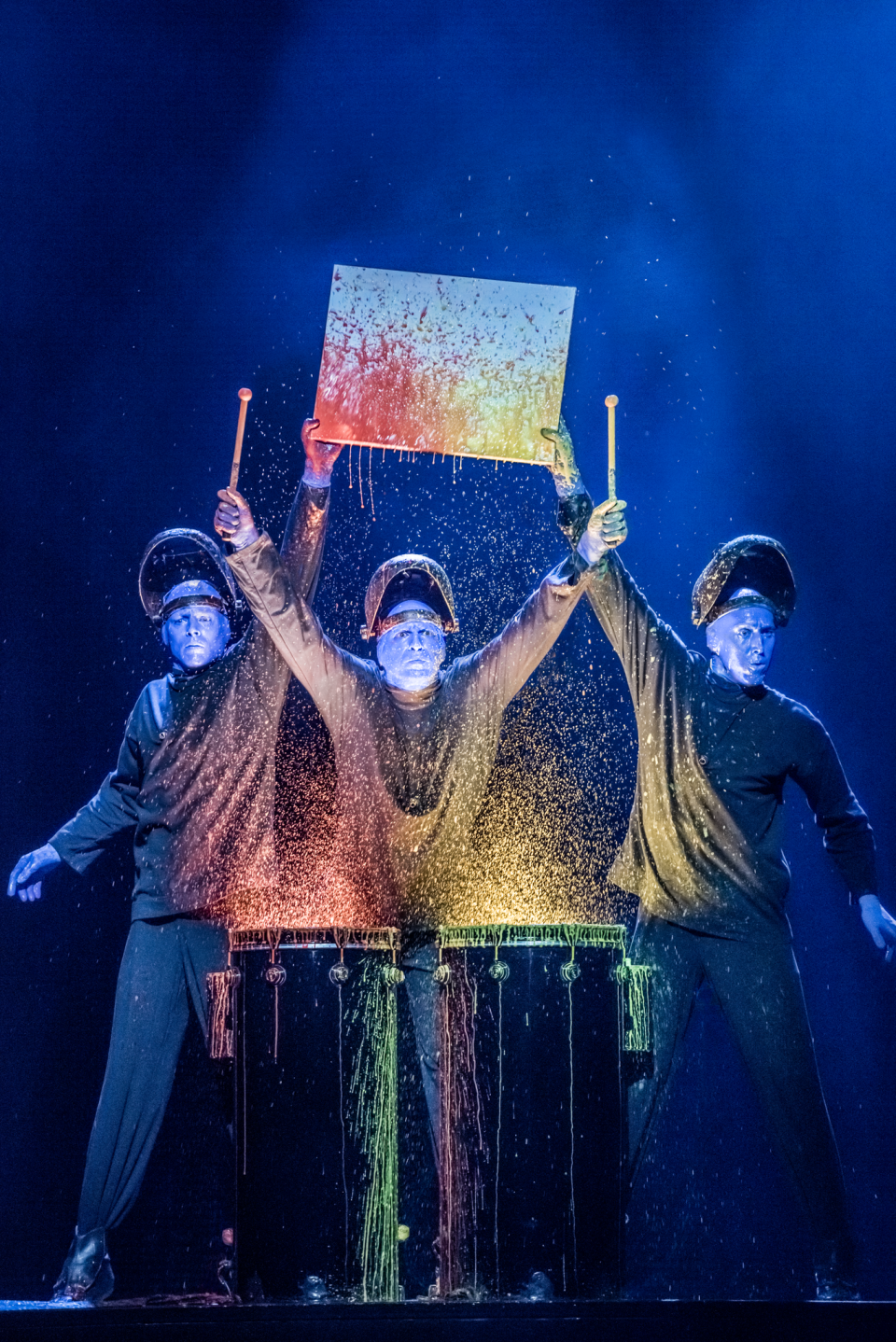 The long-running off-Broadway hit “Blue Man Group” will make a pandemic-delayed debut at the Van Wezel Performing Arts Hall.