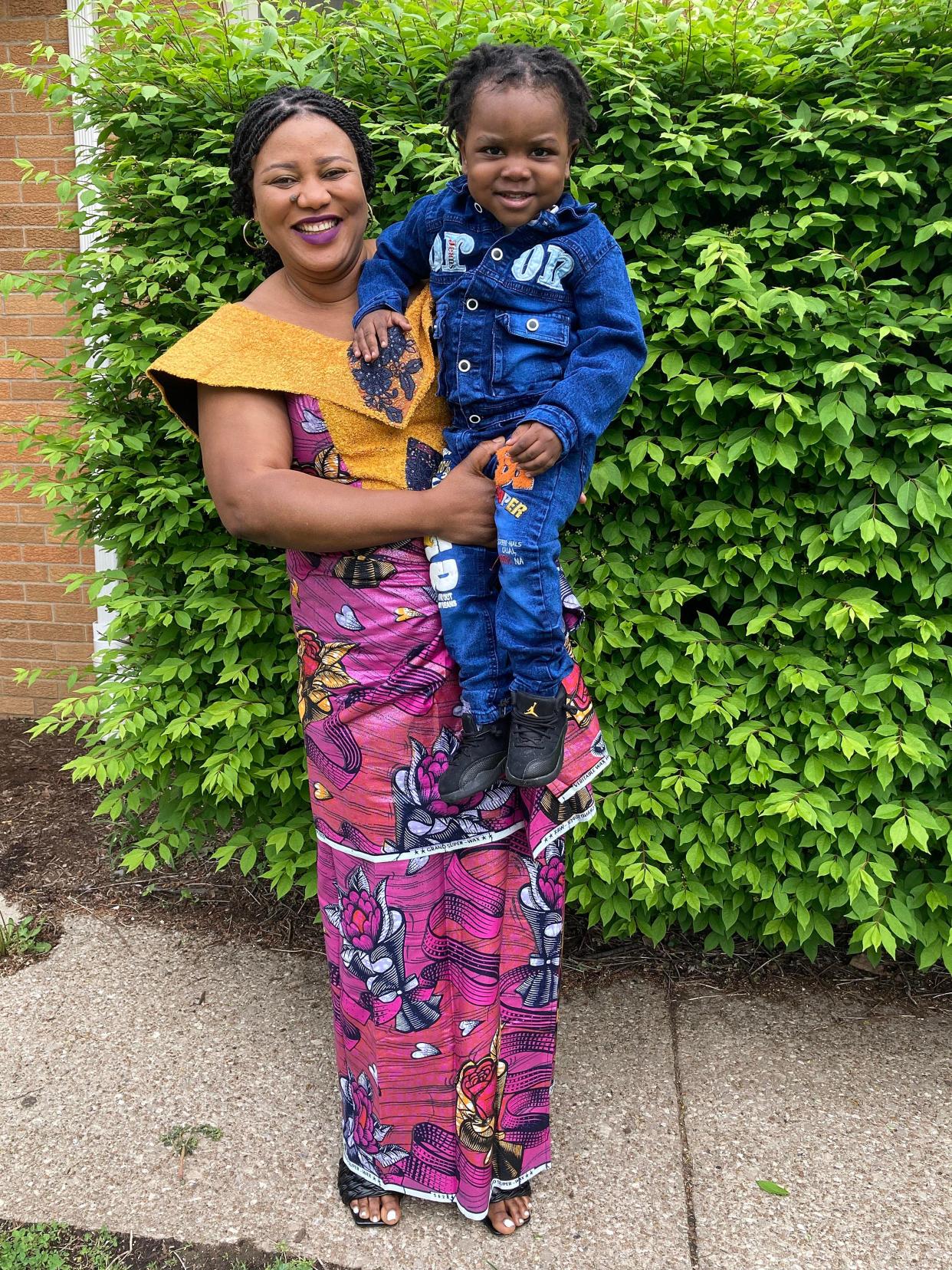 Hortense Kassale, 41, of Erie, is a mother of five boys. Adwin Nsola, 2, is her youngest. Kassale is originally rom the Democratic Republic of Congo and moved to Erie in 2014.