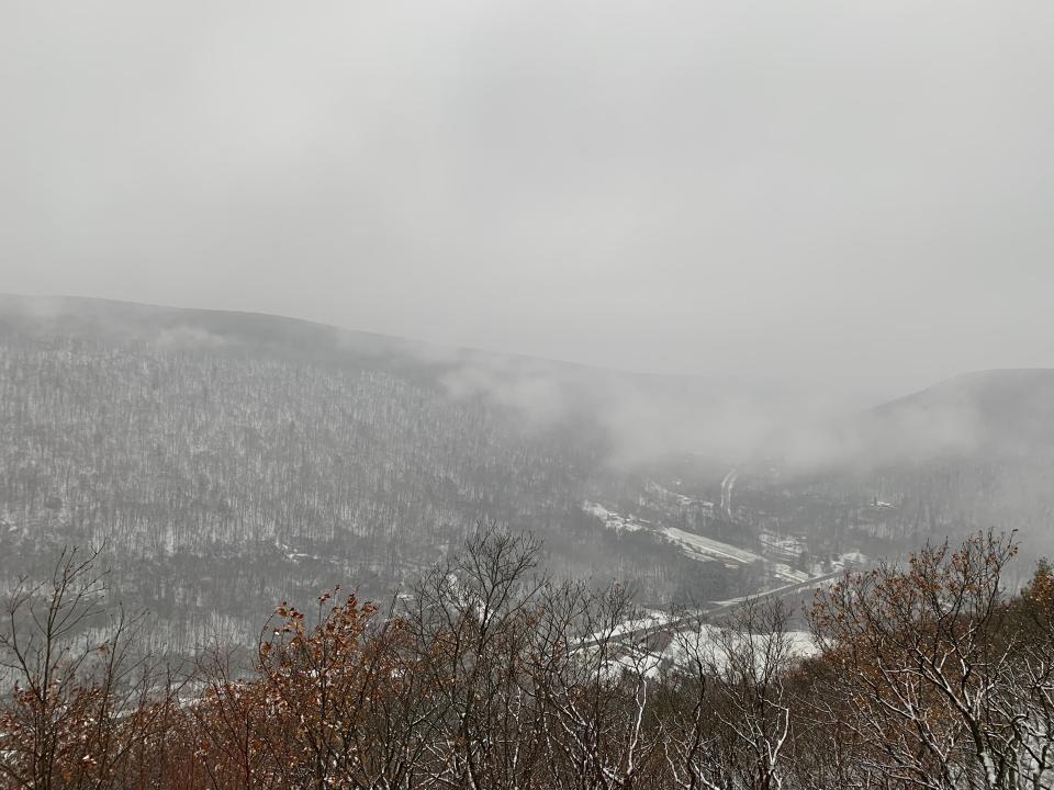 Looking out over the Bristol Hills, from the Ontario County Park lookout called the Jump Off.