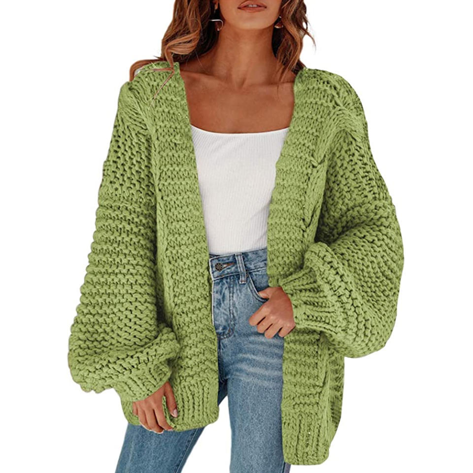 Remikstyt Chunky Cable Knit Open Front Cardigan $38.99