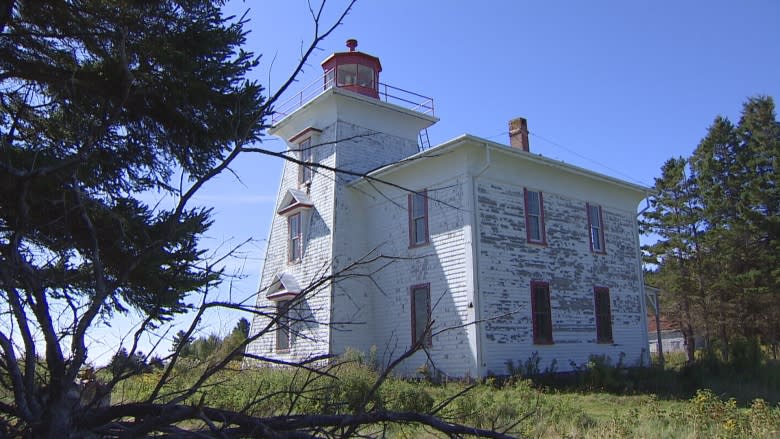 DFO inspecting structural soundness of Blockhouse Lighthouse