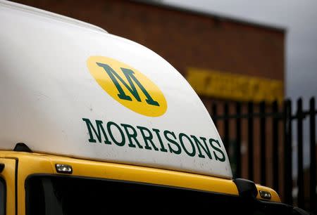 A delivery lorry is parked by a Morrisons supermarket in south London, Britain August 19, 2016. Picture taken August 19, 2016. REUTERS/Peter Nicholls