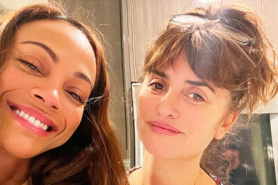 <p>Zoe Saldana/Instagram</p> Zoe Saldana (left) and Penelope Cruz