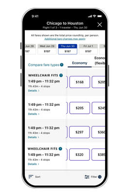 United Makes It Easier for Customers Who Use Wheelchairs to Book Flights That Can Accommodate Their Personal Device