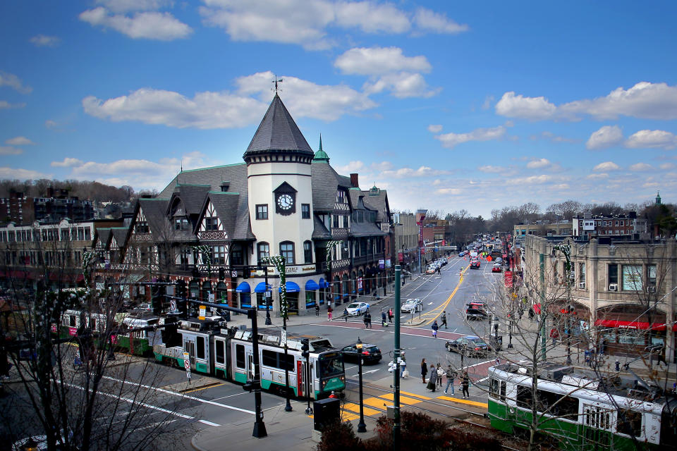 Scenes From Brookline, MA's Coolidge Corner (Boston Globe via Getty Images)