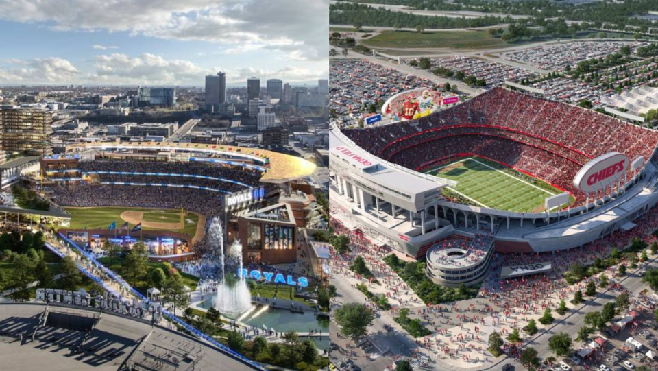 A Jackson County sales tax on the April 2 ballot would help pay for a Royals ballpark in the Crossroads and renovations to Arrowhead Stadium. The teams each released renderings of their proposed projects. Royals, Chiefs