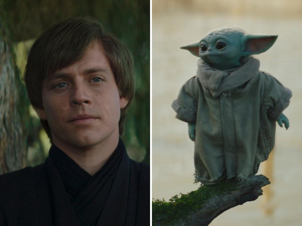 Luke Skywalker and Baby Yoda