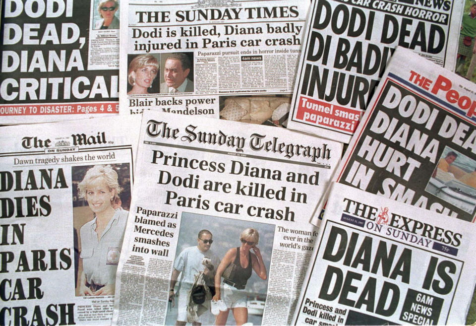 Newspapers Diana Death (Tim Graham / Tim Graham Photo Library via Get)