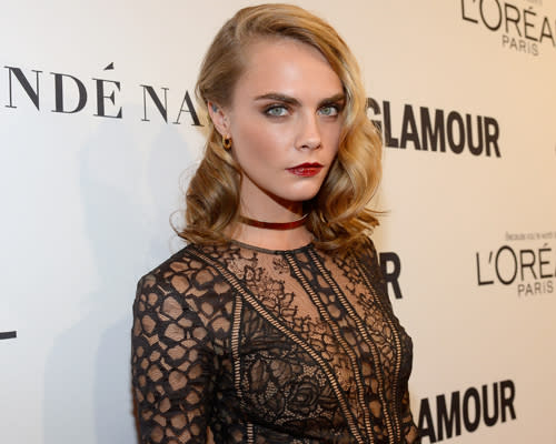 Cara Delevingne channeled old Hollywood meets gothic goddess at the Glamour Women of the Year Awards