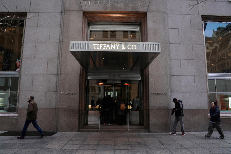 A Tiffany & Co store is seen on 5th Ave in New York, New York, U.S., March 19, 2019.   REUTERS/Carlo Allegri