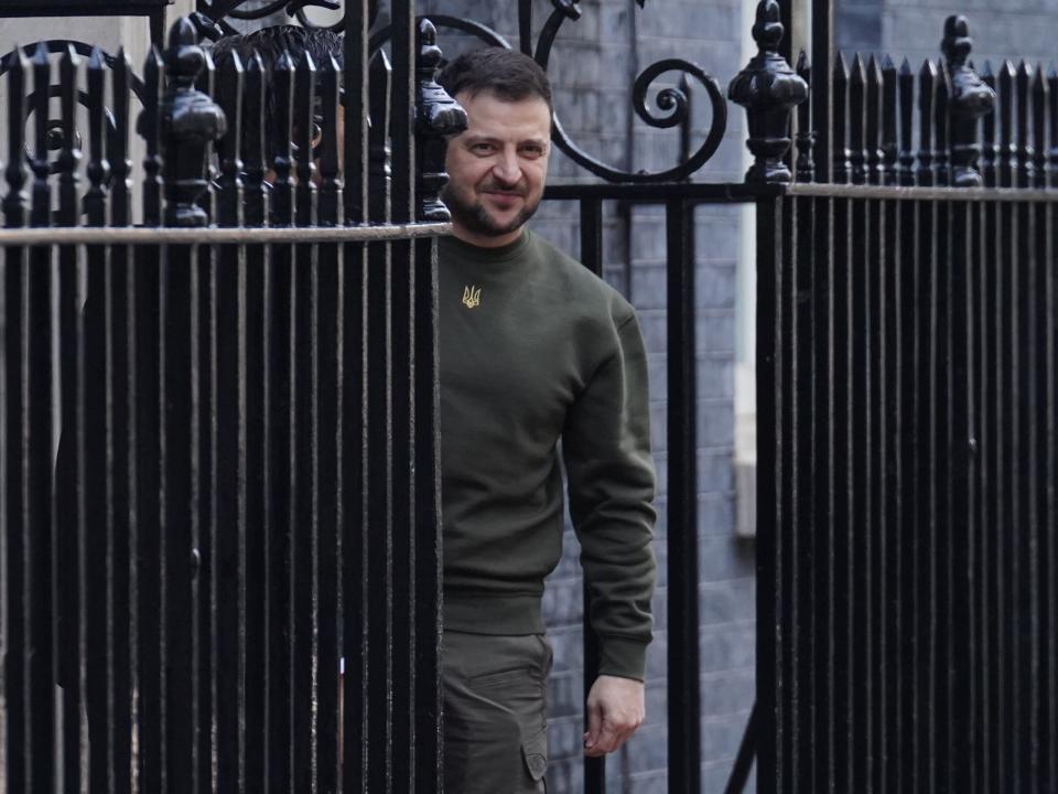 Zelensky outside 10 Downing Street (PA)