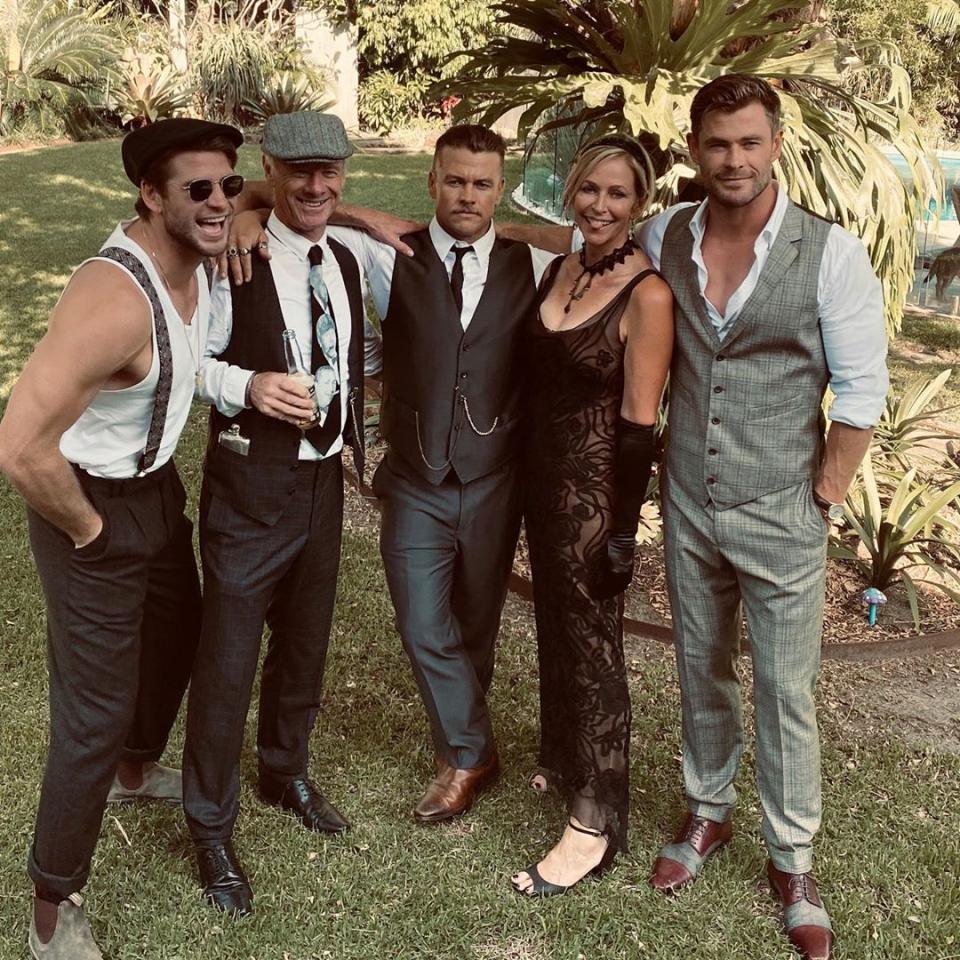 Luke, Chris and Liam posed with their parents Craig and Leonie Hemsworth. Photo: Instagram/Chris Hemsworth