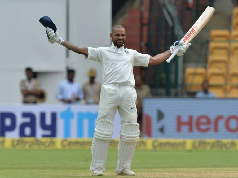 Shikhar Dhawan became the first Indian batsman to score a century in the first session of a Test