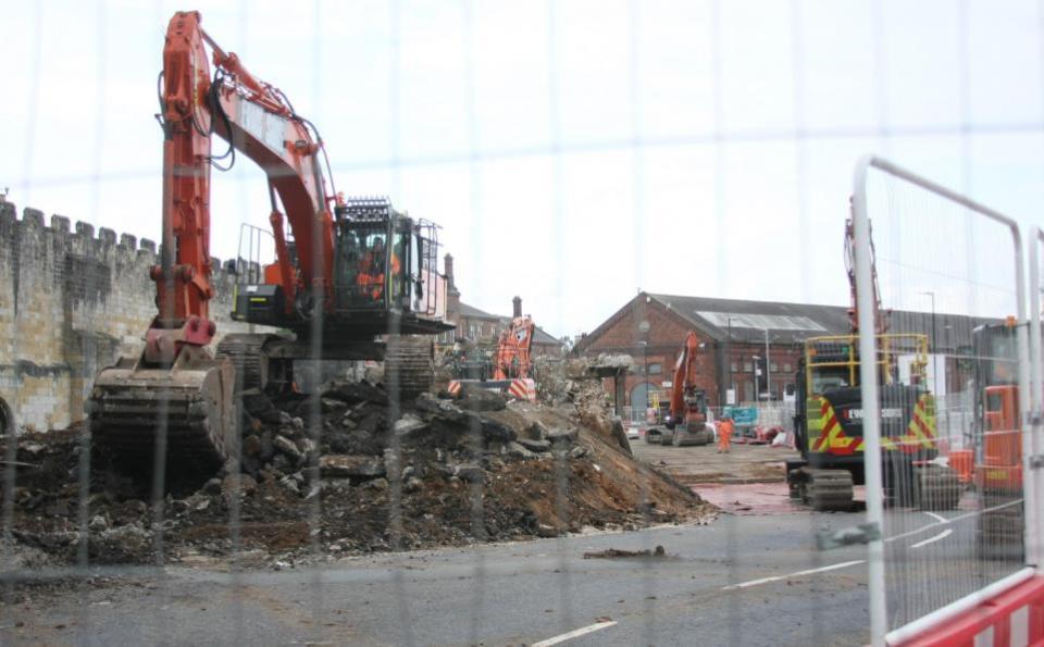 York Press: The demolition of York's Queen Street Bridge underway on Saturday