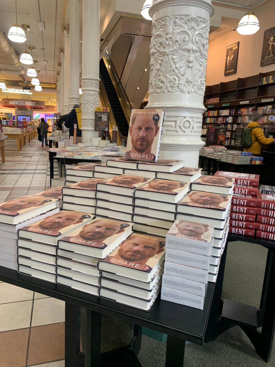 Spare by Prince Harry display in Barnes and Noble (Credit: Meredith Clark)