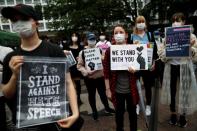 Protest march in Tokyo, Japan, following death of George Floyd who died in police custody in Minneapolis