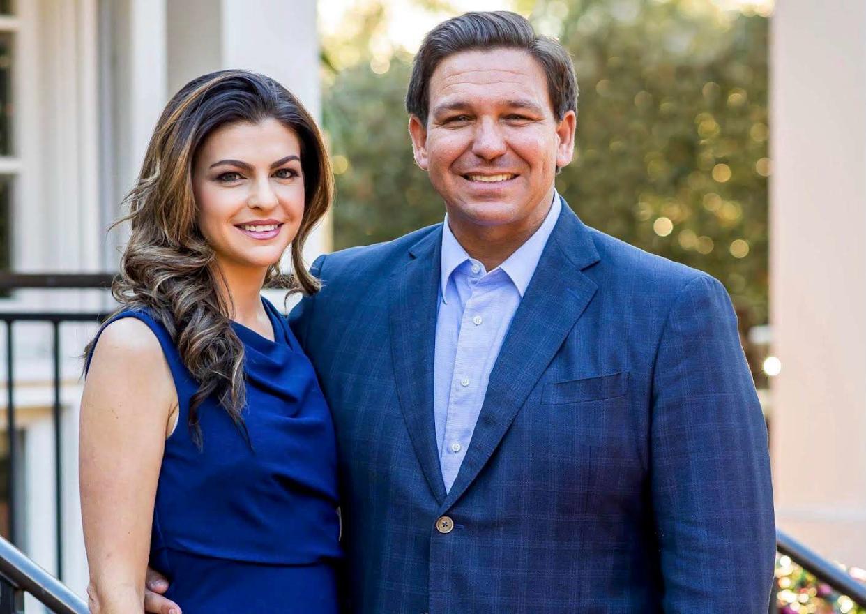 Florida Gov. Ron DeSantis and his wife, Casey