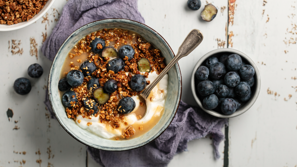 <p> Depending on the granola you choose, the popular topping for yoghurt and acai bowls can provide great fuel for your morning. Options that include ingredients like nuts, seeds and oats are higher in fibre, which can aid satiety and help you feel fuller for longer. </p>