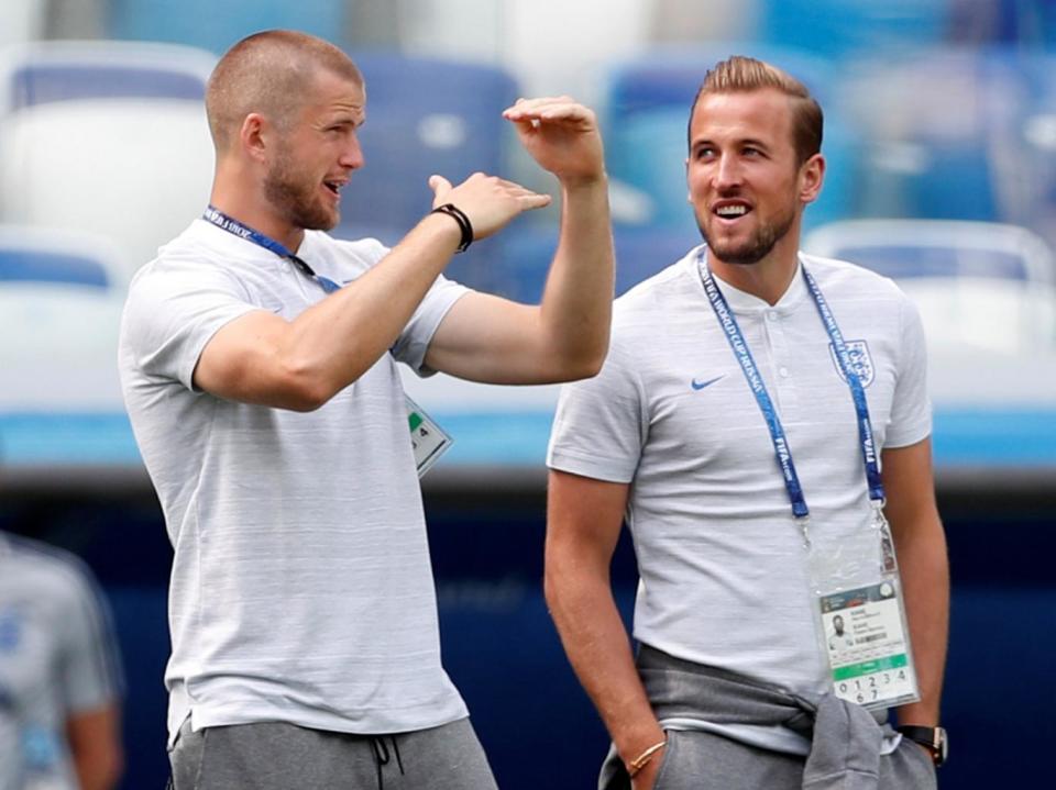 Ready for kick off: Eric Dier and Harry Kane (REUTERS)