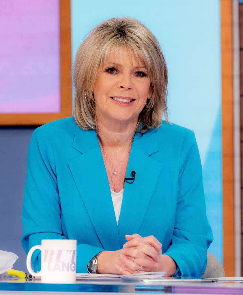 Ruth Langsford in a blue blazer on Loose Women